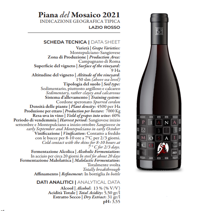 Borgo del baccano - Piana del Mosaico (Rosso) (biologico)