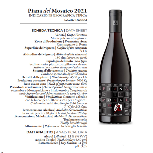 Borgo del baccano - Piana del Mosaico (Rosso) (biologico)