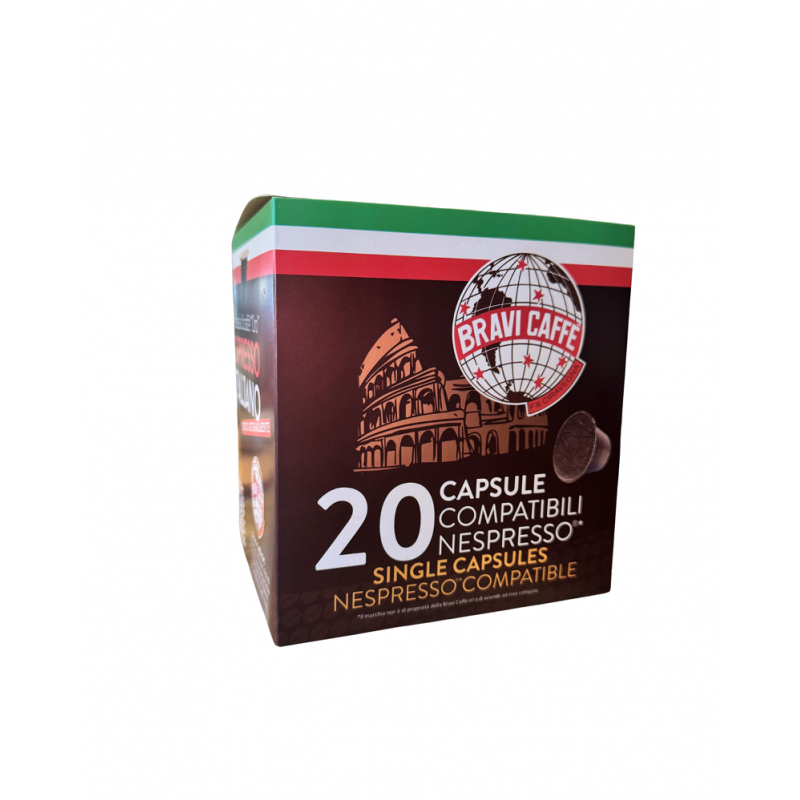 Capsule Comp. Nespresso Miscela TRADIZIONE – Confezione da 20 - Bravi Caffè