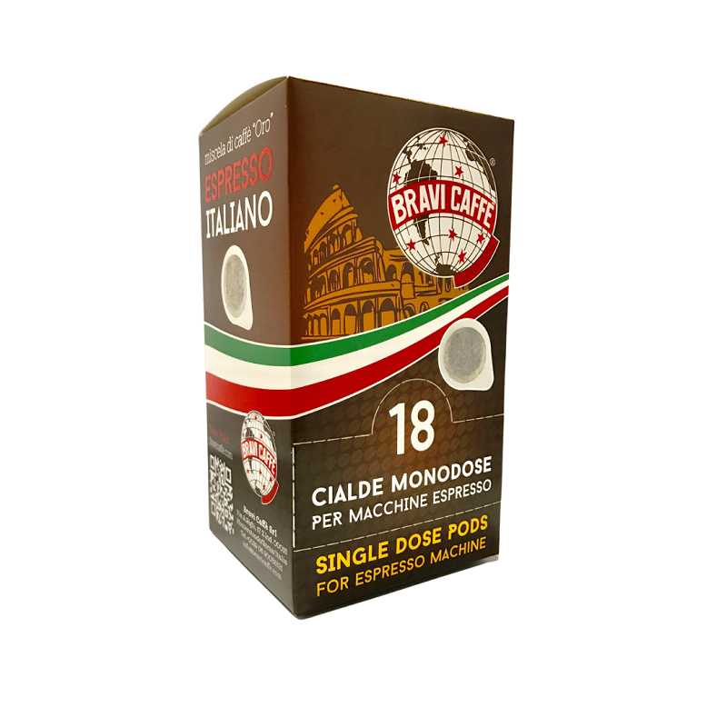 Cialde Miscela ORO – Confezione da 18 - Bravi Caffè
